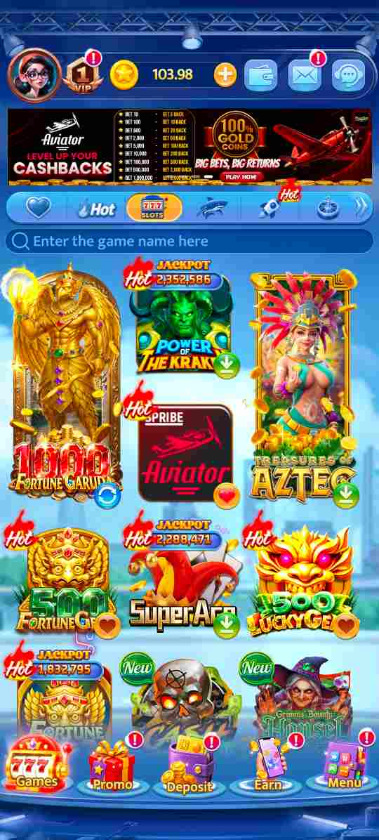 Diwa Slot Games Menu